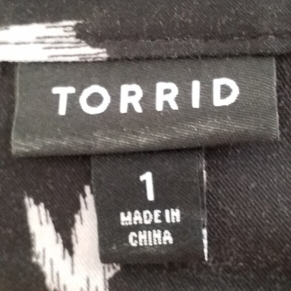 Torrid Black Belted Zip Front Shirt Dress Size 1X - Picture 5 of 8